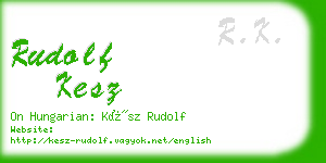 rudolf kesz business card